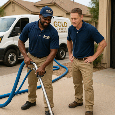 Professional carpet cleaning team working in Peoria